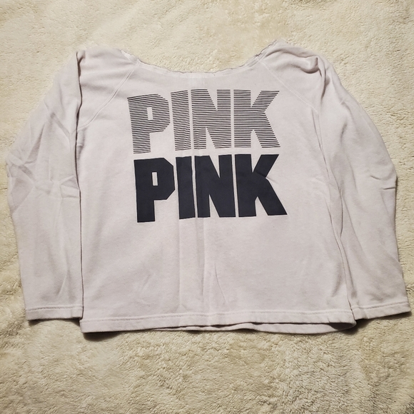PINK crew neck crop top - Picture 2 of 2